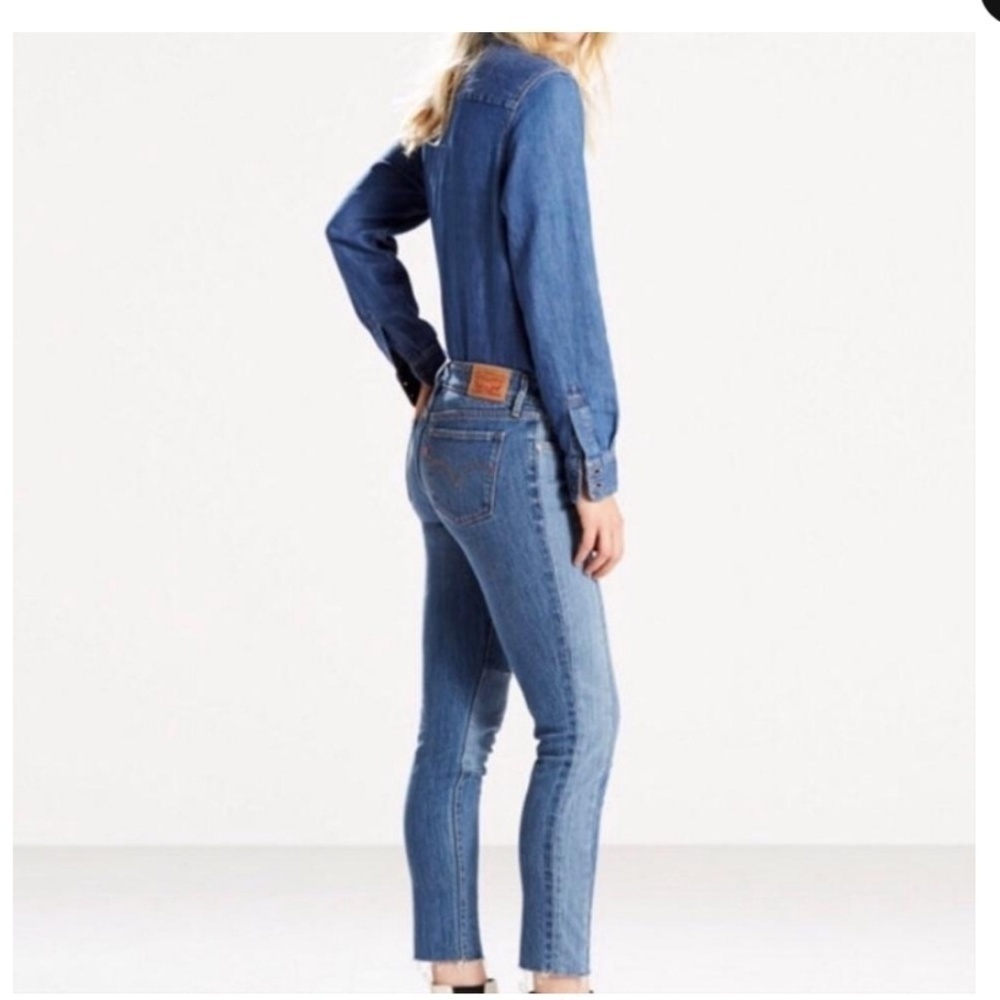 711 skinny jeans Levis size 28 with patchwork‎